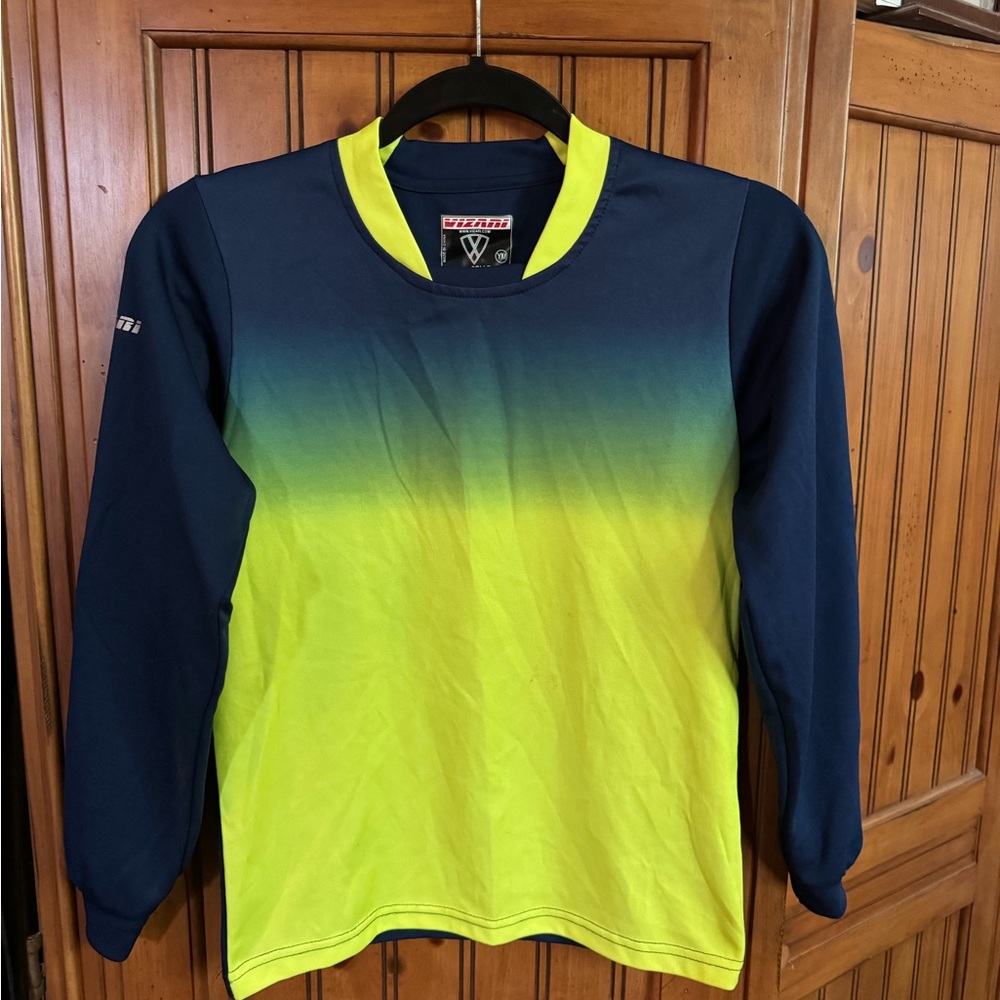 Kids Blue and Yellow Soccer Goalie Shirt